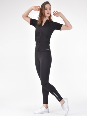 Fermuarlı Yarım Kollu Sauna Üst