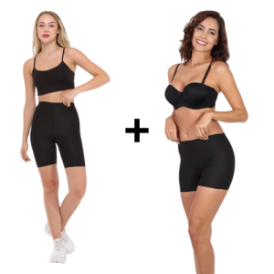 Dikişsiz Lazer Kesim Paçalı Korse + Lazer Kesim Şort Korse